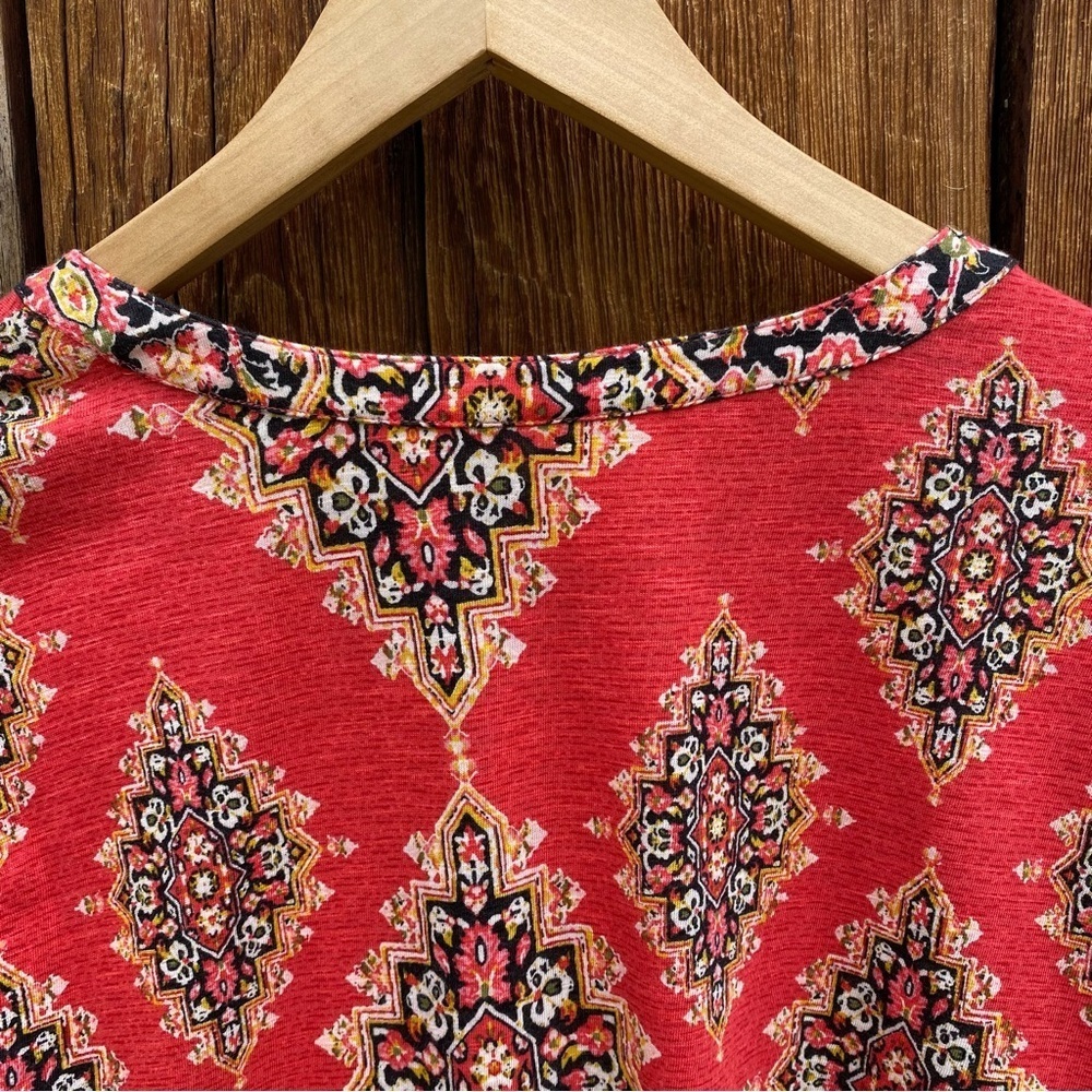 Style & Co Mosaic Patterned Long sleeve top. Size XL - Picture 4 of 10